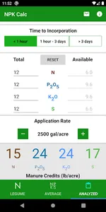 NPK Credits Calculator screenshot 2