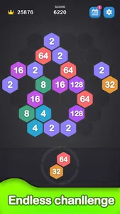 2048 Hexagon-Number Merge Game screenshot 10