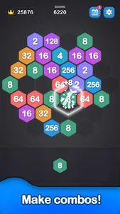 2048 Hexagon-Number Merge Game screenshot 15