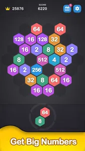 2048 Hexagon-Number Merge Game screenshot 16