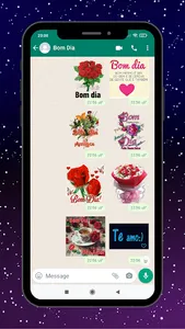 Figurinhas Boa noite e Flor screenshot 1