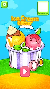 Glitter ice cream coloring screenshot 0