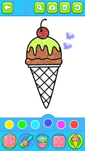 Glitter ice cream coloring screenshot 14