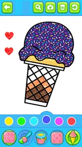 Glitter ice cream coloring screenshot 15