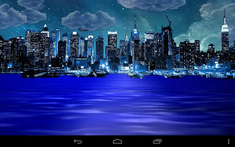 Night city from sea wallpaper screenshot 5
