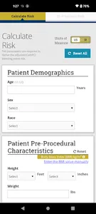 CathPCI Risk Calculator screenshot 1