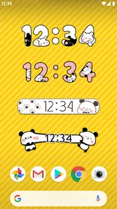 Digital Clock Mochimochi Panda screenshot 20