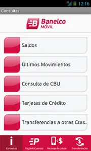 Banelco MÓVIL screenshot 1