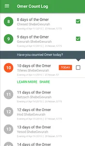 Omer Counter screenshot 3