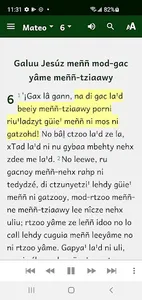 Zapotec, Guevea Humboldt Bible screenshot 1