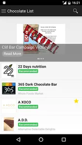 Chocolate List screenshot 1