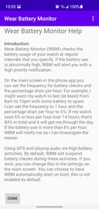 Wear Battery Monitor screenshot 1