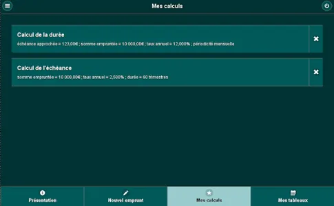 Simulateur d'emprunts screenshot 11