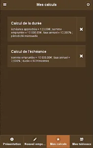 Simulateur d'emprunts screenshot 5