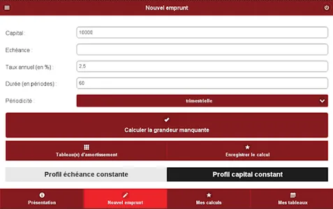 Simulateur d'emprunts screenshot 6