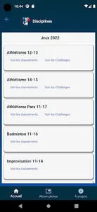 Jeux de l'Acadie Résultats screenshot 1