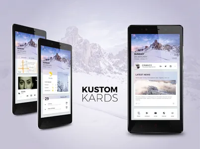 Kustom Kards Theme for KLWP screenshot 0