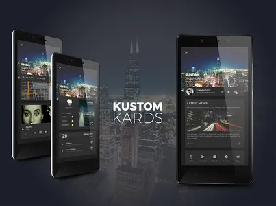 Kustom Kards Theme for KLWP screenshot 1