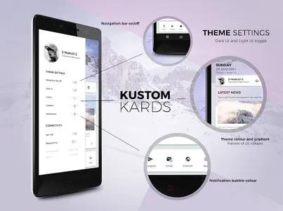Kustom Kards Theme for KLWP screenshot 2