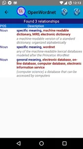 OpenWordNet screenshot 2