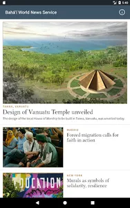 Bahá’í World News Service (BWN screenshot 5