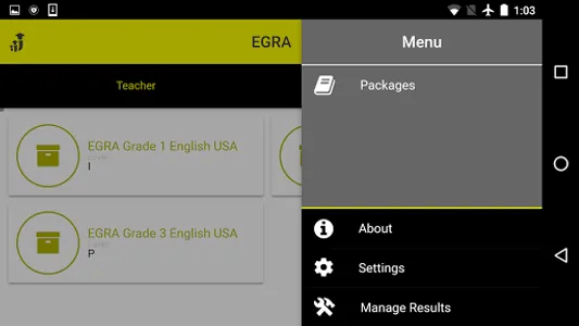 OpenEMIS EGRA screenshot 2