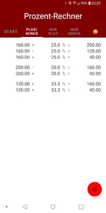 Einfacher Prozent-Rechner screenshot 1