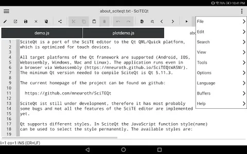 SciteQt Text Editor screenshot 15