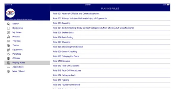 USA Hockey Mobile RuleBook screenshot 1