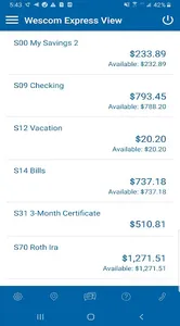 Wescom Credit Union Mobile screenshot 0