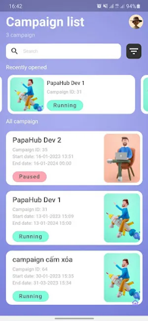 PapaHub Demo screenshot 1