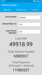 Interest Calculator screenshot 1