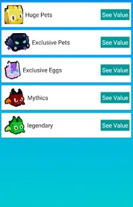 Pet Simulator X Value list screenshot 0