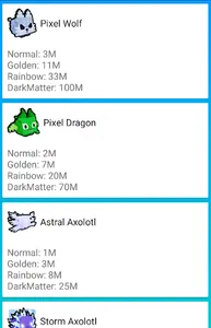 Pet Simulator X Value list screenshot 3