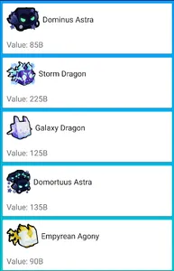 Pet Simulator X Value list screenshot 4