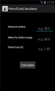 Petrol Cost Calculator screenshot 0