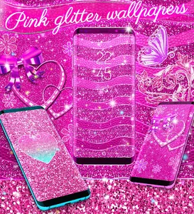 Pink glitter live wallpaper screenshot 1