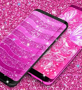 Pink glitter live wallpaper screenshot 4