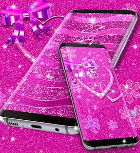 Pink glitter live wallpaper screenshot 6