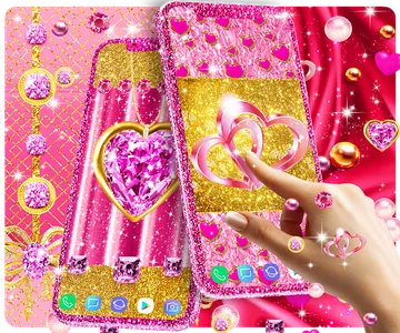 Pink gold luxury wallpaper screenshot 0