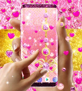 Pink gold luxury wallpaper screenshot 1