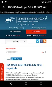 Wiadomości GPW screenshot 2