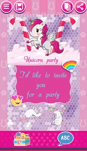 Unicorn Invitations Cards screenshot 13