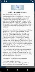 FIRS 2022 Conference screenshot 2