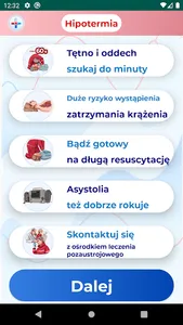 Hipotermia - schemat postępowa screenshot 1