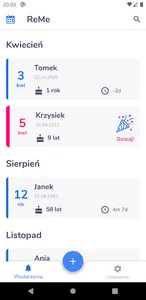 ReMe - Birthday Reminder App screenshot 1