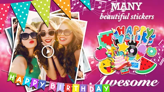 Birthday Photo Video Maker screenshot 1