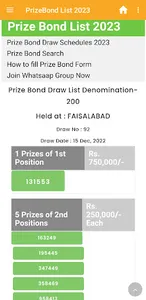 Prize Bond List 2023 screenshot 21