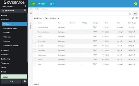 SkyService POS screenshot 10