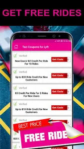 Promo Codes for Lyft Rideshare screenshot 0